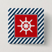 Nautisch thematisch ontwerp vierkante button 5,1 cm (Voorkant)