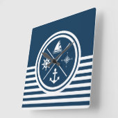 Nautisch thematisch ontwerp vierkante klok (Hoek)