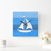 Nautisch thematisch ontwerp vierkante klok (Huis)