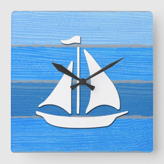 Nautisch thematisch ontwerp vierkante klok (Voorkant)