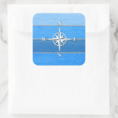 Nautisch thematisch ontwerp vierkante sticker (Tas)