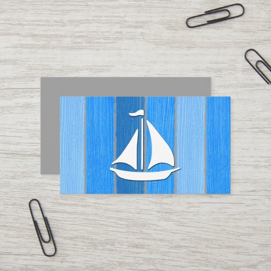 Nautisch thematisch ontwerp visitekaartje (Voorkant / Achterkant in situ)