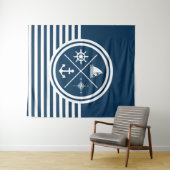 Nautisch thematisch ontwerp wandkleed (In Situ (horizontaal))