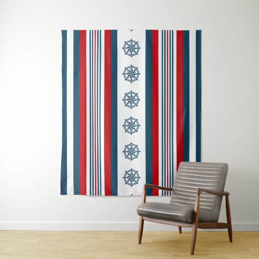 Nautisch thematisch ontwerp wandkleed (In situ)
