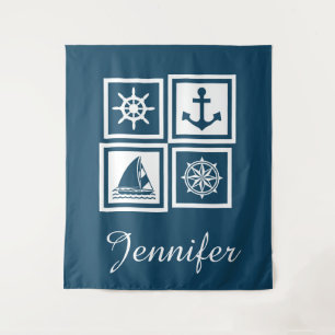 Nautisch thematisch ontwerp wandkleed