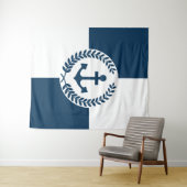 Nautisch thematisch ontwerp wandkleed (In Situ (horizontaal))