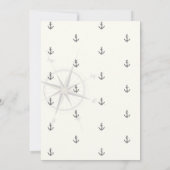 Nautisch Touw Anker Marine Blauw Repetitie Diner Kaart (Achterkant)
