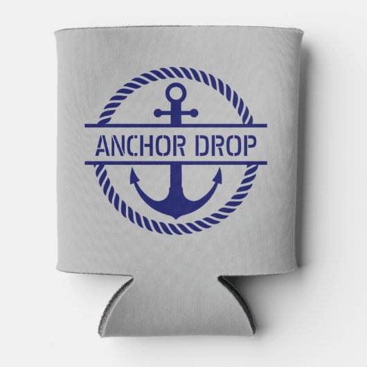 Nautisch Touw & Anker Monogram Blikjeskoeler (Voorkant)