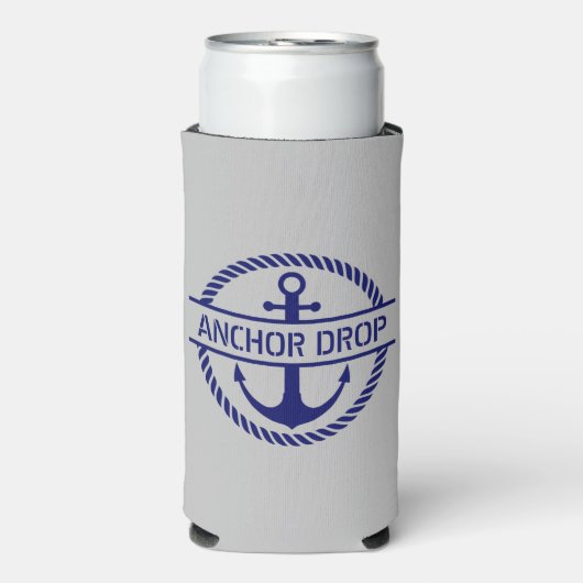 Nautisch Touw & Anker Monogram Seltzer Blikjeskoeler (Seltzer Voorkant)