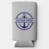 Nautisch Touw & Anker Monogram Seltzer Blikjeskoeler (Achterkant)