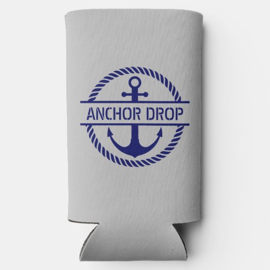 Nautisch Touw & Anker Monogram Seltzer Blikjeskoeler (Achterkant)