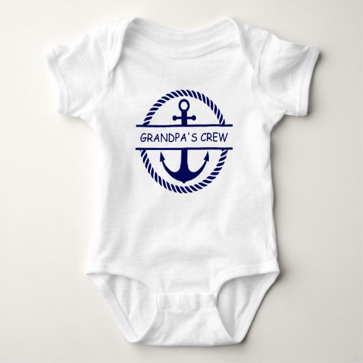 Nautisch Touw & Anker Opa's Crew Romper (Voorkant)