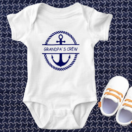 Nautisch Touw & Anker Opa's Crew Romper