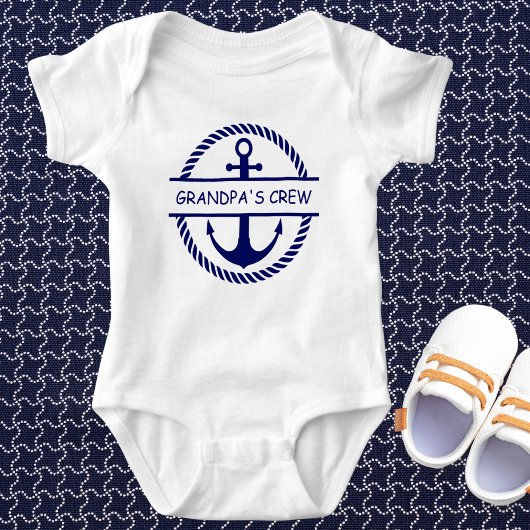Nautisch Touw & Anker Opa's Crew Romper