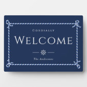 Nautisch touw formeel welkom marine fotoplaat (voorkant)