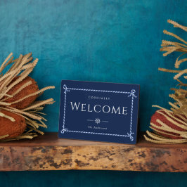 Nautisch touw formeel welkom marine fotoplaat