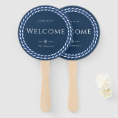 Nautisch touw formeel welkom marine handwaaier (Voorkant en achterkant)