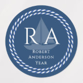 nautisch touw monogram marine labels (Design 2)