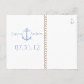 Nautisch touw Sla de datum op Aankondigingskaart (Achterkant)