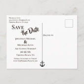 Nautisch touw We binden de knoop vast Save the Dat Aankondigingskaart (Achterkant)