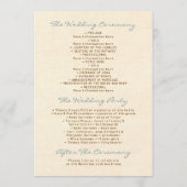 Nautisch trouwprogramma programmakaart (Achterkant)