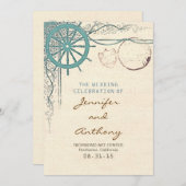 Nautisch trouwprogramma programmakaart (Voorkant / Achterkant)