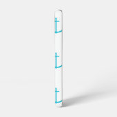 nautisch turquoise ankerpatroon samsung galaxy hoesje (Linkerkant)