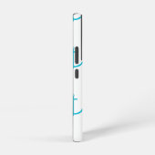 nautisch turquoise ankerpatroon samsung galaxy hoesje (Rechterkant)