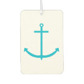 Nautisch turquoise blauw anker luchtverfrisser (Voorkant)