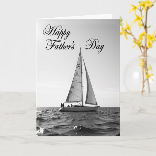 Nautisch vaders dag script kaart (Gele Bloem)