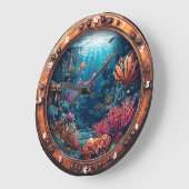 Nautisch venster Verloren Schat Koraalrif Scheepsw Grote Klok (Hoek)