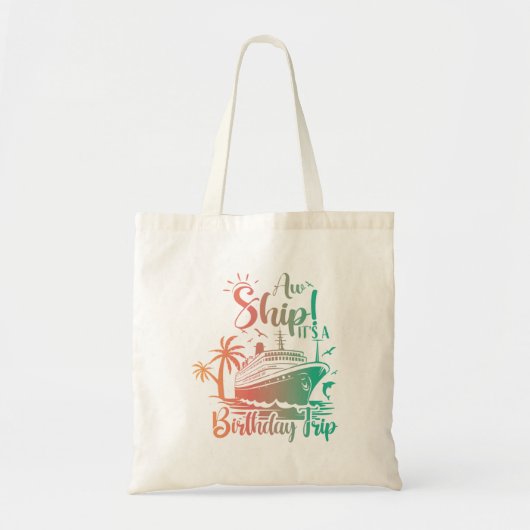 Nautisch verjaardagscadeau tote bag (Voorkant)
