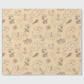 Nautisch verpakkingspapier cadeaupapier (Vlak)