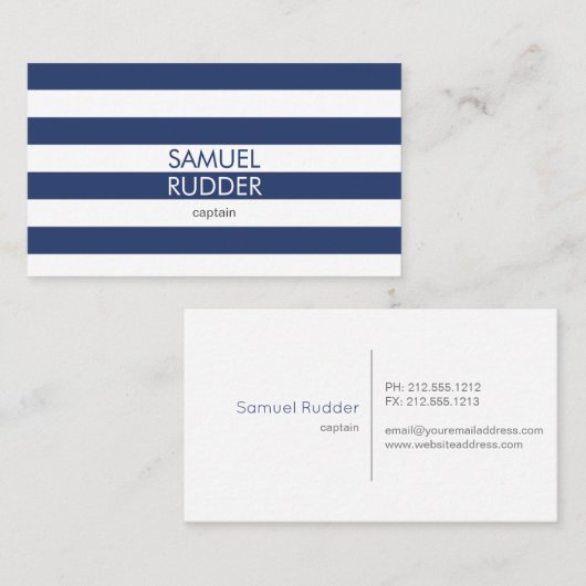 Nautisch visitekaartje (Voorkant / Achterkant)