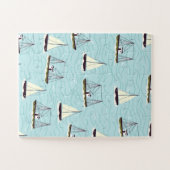 Nautisch vispatroon legpuzzel (Horizontaal)