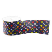 Nautisch vlaggenpatroon grosgrain lint (Spoel)