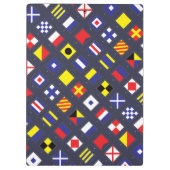 Nautisch vlaggenpatroon klembord (Achterkant)