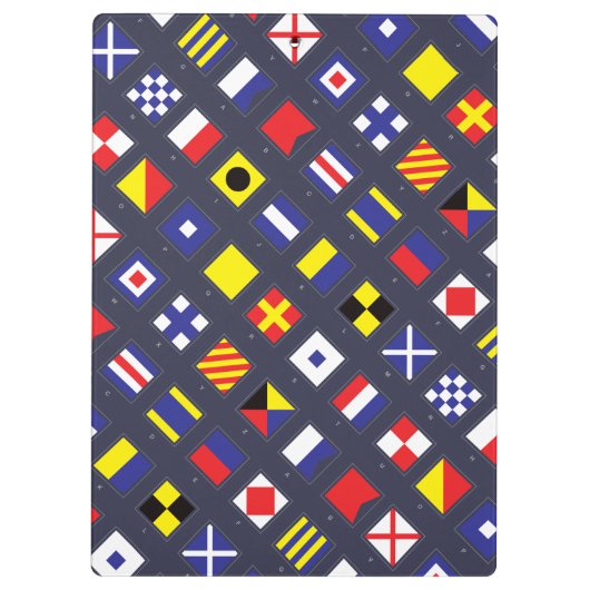 Nautisch vlaggenpatroon klembord (Achterkant)