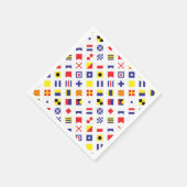 Nautisch vlaggenpatroon servetten (Hoek)