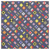 Nautisch vlaggenpatroon stof (Swatch)