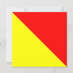 Nautisch vlaggensignaal Oscar letter O