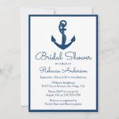 Nautisch Vrijgezellenfeest Anker Navy Blue Wedding Kaart (Voorkant)