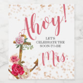 Nautisch Vrijgezellenfeest | Ankerdouche|Favoriete Wijn Etiket (Enkel label)