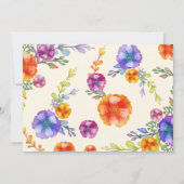 Nautisch Vrijgezellenfeest Blue Anchor Floral Kaart (Achterkant)