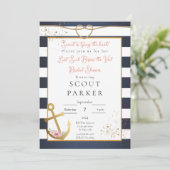 Nautisch Vrijgezellenfeest Kaart (Staand voorkant)