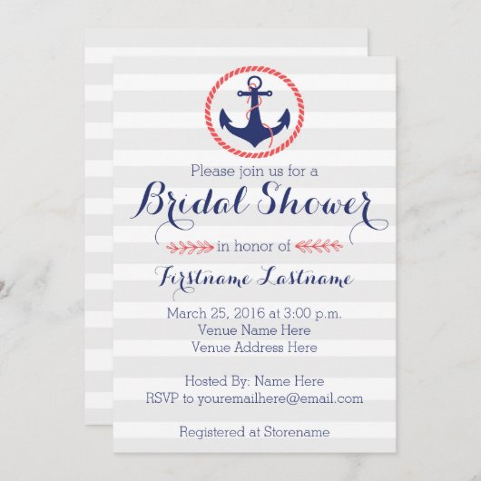 Nautisch Vrijgezellenfeest Kaart (Voorkant / Achterkant)