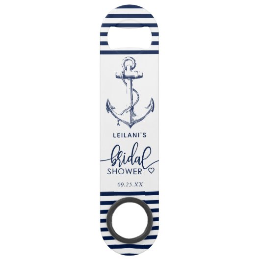 Nautisch Vrijgezellenfeest met ankerband Speed Flessenopener (Voorkant)