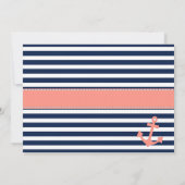 Nautisch Vrijgezellenfeest of Baby shower Kaart (Achterkant)