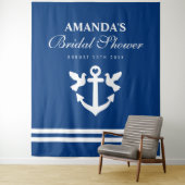 Nautisch vrijgezellenfeest partij foto booth achte wandkleed (In situ)