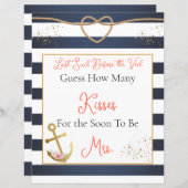 Nautisch Vrijgezellenfeest raad eens hoeveel kusse (Voorkant / Achterkant)